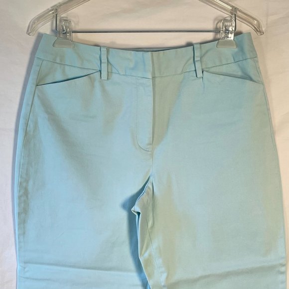 Talbots Sky Blue Stretch Capri Pant Size 10P - Picture 3 of 4